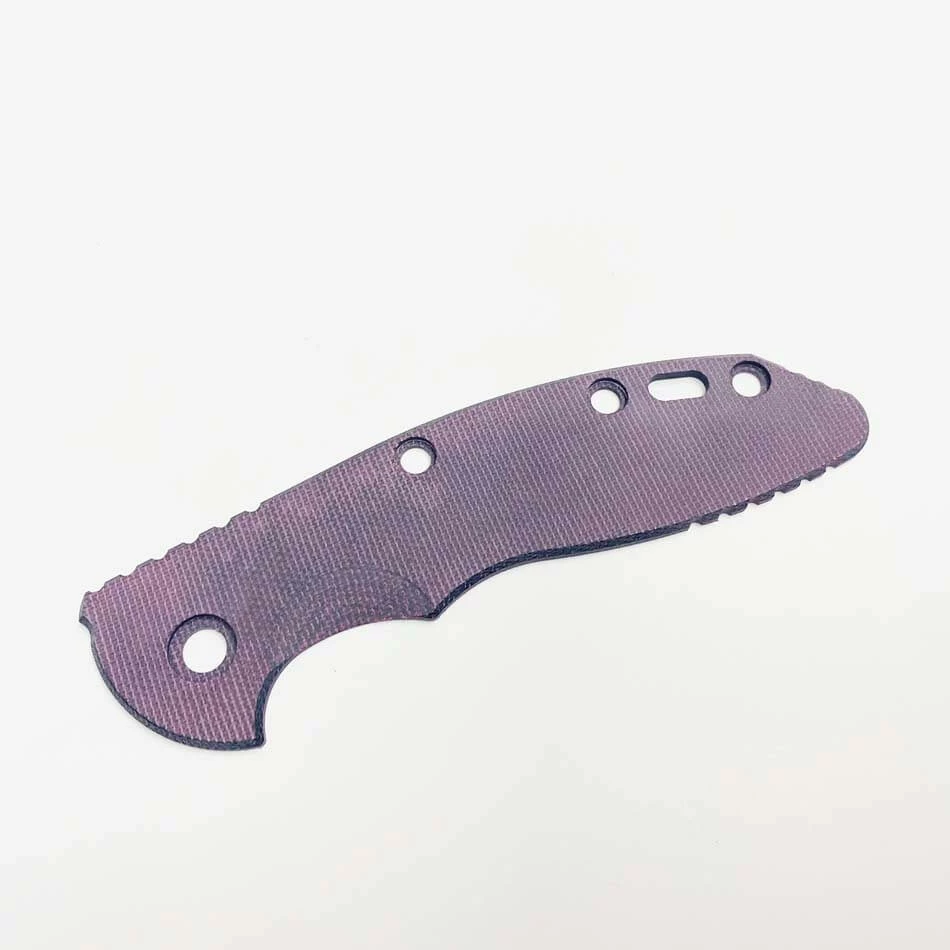 Rick Hinderer XM-18 3.5" SKINNY Micarta Burgundy Scale