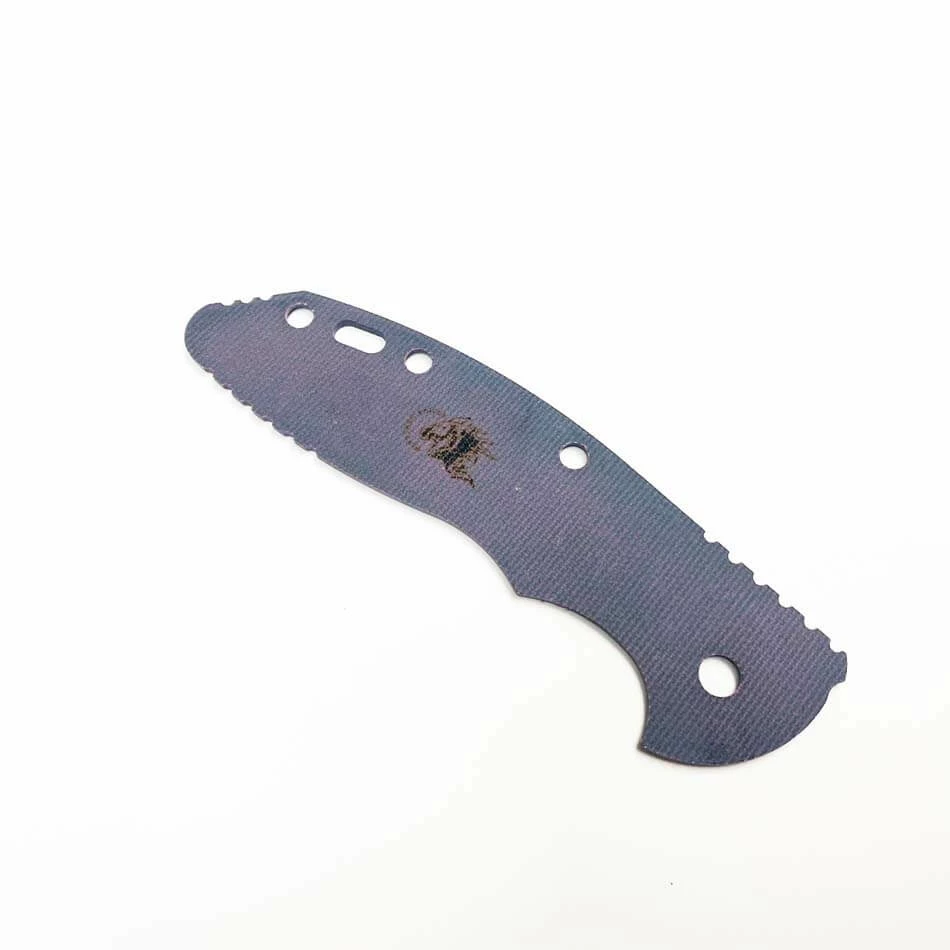 Rick Hinderer XM-18 3.5" SKINNY Micarta Burgundy Scale - Image 2