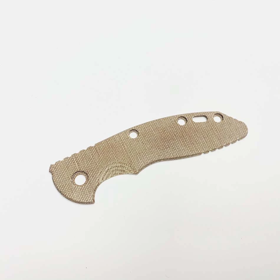 Rick Hinderer XM-18 3.5" SKINNY Micarta Natural