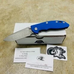 Rick Hinderer XM-18 3.5" Spearpoint Tri-Way Battle Bronze Blue G10 Flipper Knife