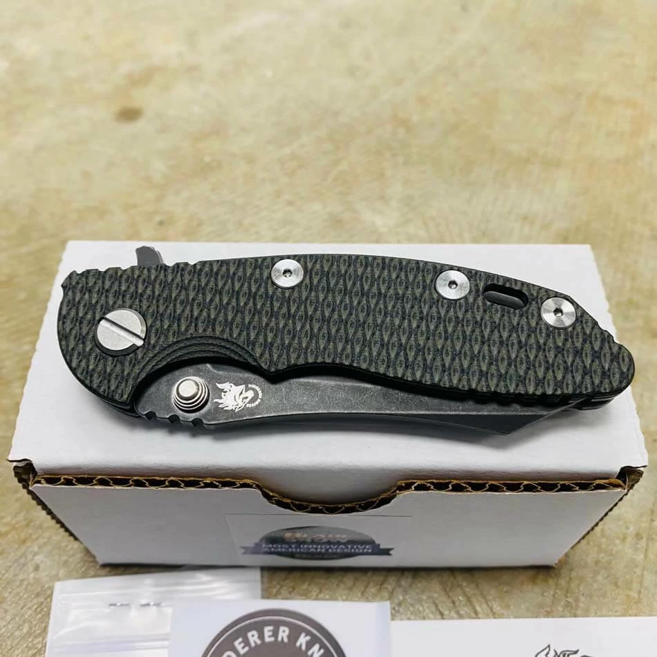 Rick Hinderer XM-18 3.0" Skinner, Tri-Way, Battle Black, OD Green Black G10 Folding Knife - Image 7