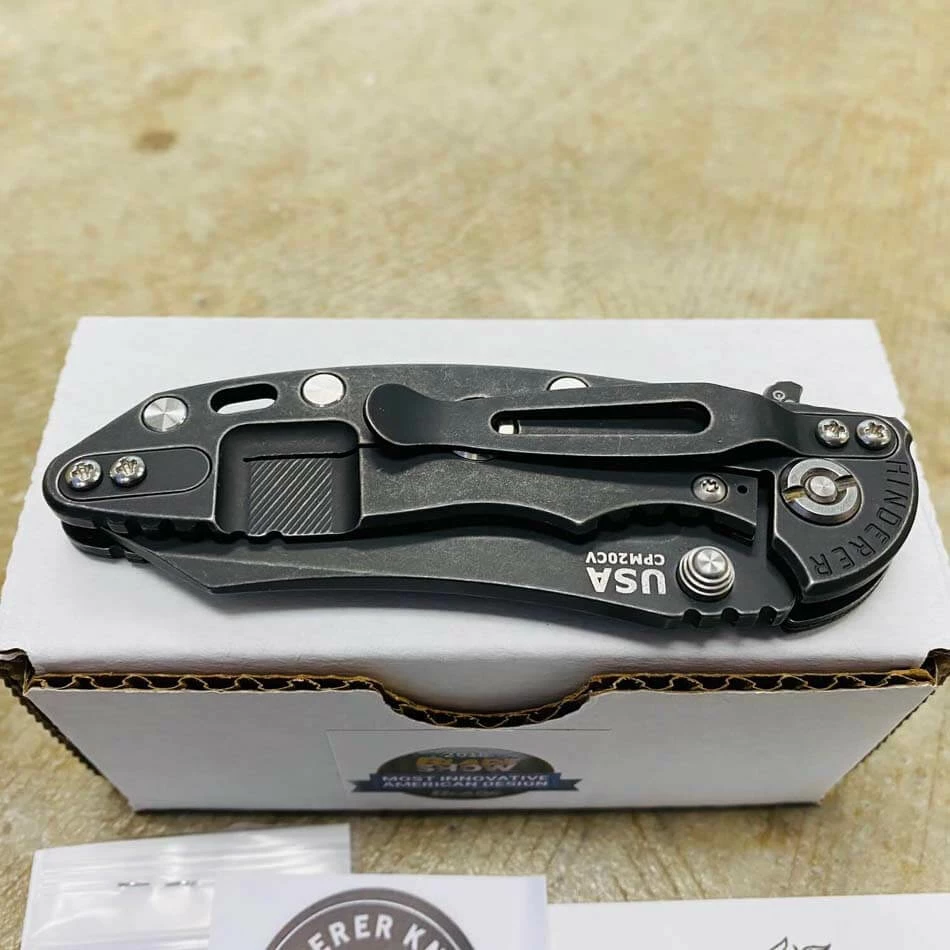 Rick Hinderer XM-18 3.0" Skinner, Tri-Way, Battle Black, OD Green Black G10 Folding Knife - Image 8