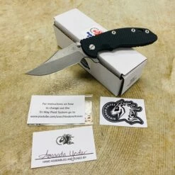 Rick Hinderer XM-18 3.5" Bowie Knife Working Finish Battle Bronze Black G10
