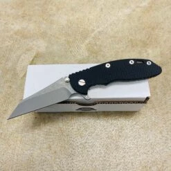 Rick Hinderer XM-18 3.5" S45VN Fatty Wharncliffe, Tri-Way, Working Finish Blade, Black G10 Folding Knife