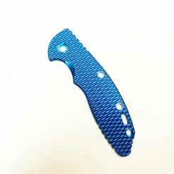 Rick Hinderer XM-18 3.5" SKINNY Scale Titanium Textured Stonewash Blue