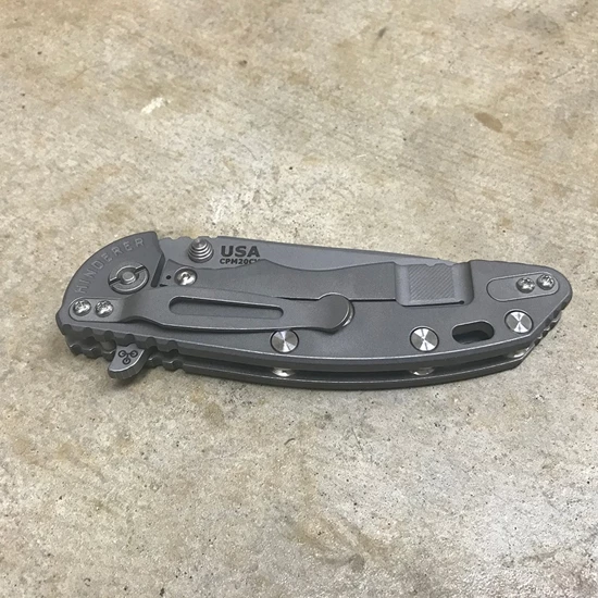 Rick Hinderer XM-18 3.5" Slicer Tri-Way Working Finish OD Green G10 Flipper Knife - Image 4