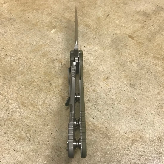 Rick Hinderer XM-18 3.5" Slicer Tri-Way Working Finish OD Green G10 Flipper Knife - Image 5