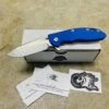 Rick Hinderer XM-18 3.5" Slicer Tri-Way Stonewash Bronze Finish Blue G10 Stonewash Blade Knife