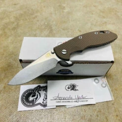 Rick Hinderer XM-18 3.5" Slicer Tri-Way Stonewash Finish Flat Dark Earth Knife