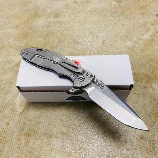 Hinderer XM-18 3.5" Spanto S45VN Stonewash Gray G-10 Handle Knife - Image 4