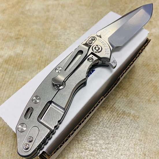 Hinderer XM-18 3.5" Spanto S45VN Stonewash Gray G-10 Handle Knife - Image 5