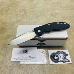 Rick Hinderer XM-18 3.5" Spearpoint Tri-Way Stonewash Black G10 Flipper Knife