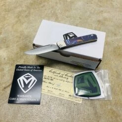 Medford Gentleman Jack GJ-1 Ti 3.1" Slip Joint Violet Bank Scroll Filigree Handle Knife 09-025