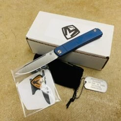 Medford Gentleman Jack GJ-1 Ti 3.1" Slip Joint Blue Handle Knife