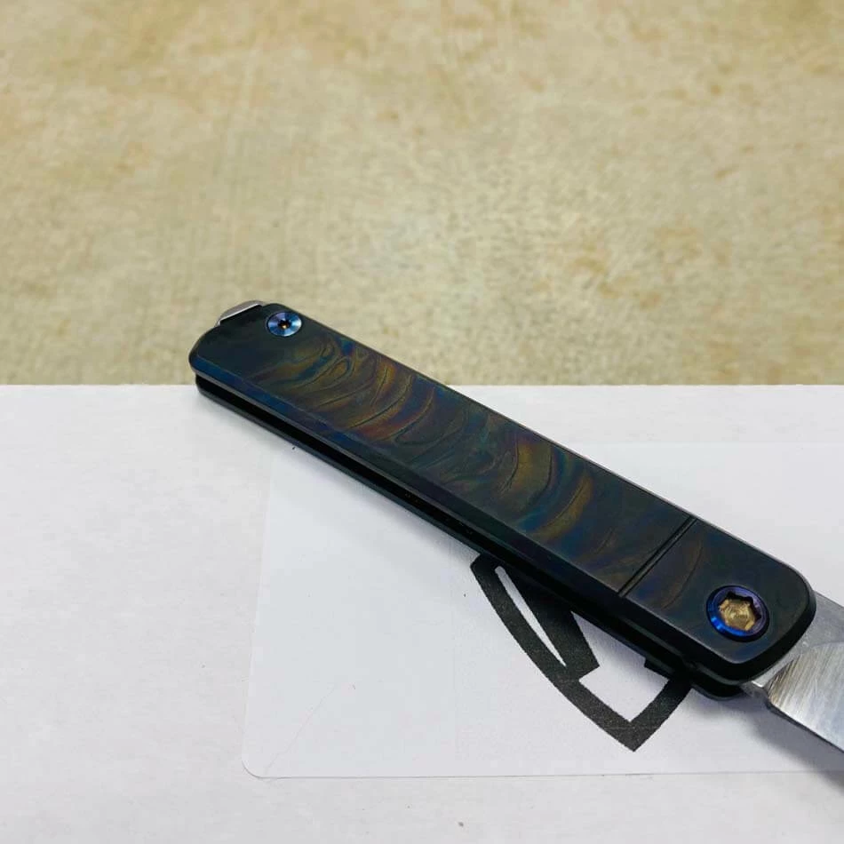 Medford Gentleman Jack GJ-1 Ti 3.1" Slip Joint PVD Abalone Knife 104-022 - Image 5