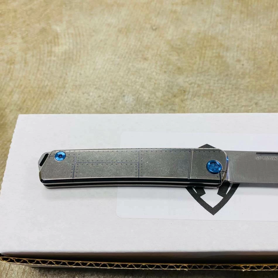 Medford Gentleman Jack GJ-1 Ti 3.1" Slip Joint Tiger 47 Handles Knife 107-053 - Image 5