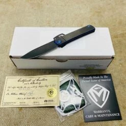 Medford Gentleman Jack GJ-1 Ti 3.1" Slip Joint PVD Blue Pinstripping TRON Knife 107-033