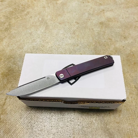 Medford Gentleman Jack GJ-1 Ti 3.1" Slip Joint Violet Handle Knife - Image 2