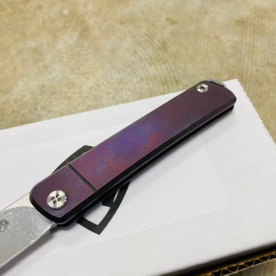 Medford Gentleman Jack GJ-1 Ti 3.1" Slip Joint Violet Handle Knife - Image 3