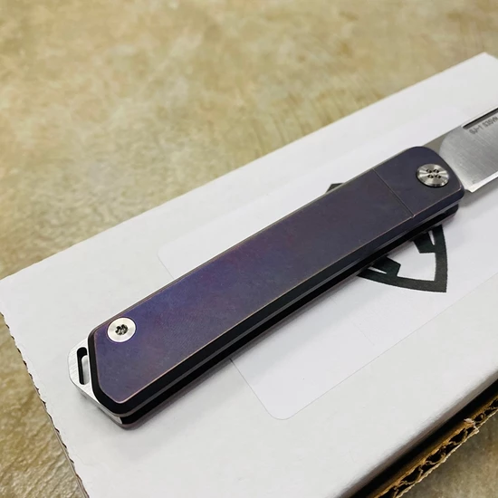 Medford Gentleman Jack GJ-1 Ti 3.1" Slip Joint Violet Handle Knife - Image 5