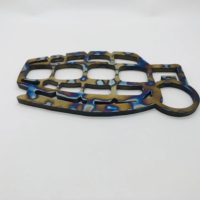 Medford Grenuckle All Titanium Knuckles "Paperweight" Polished/Flaming - Image 5