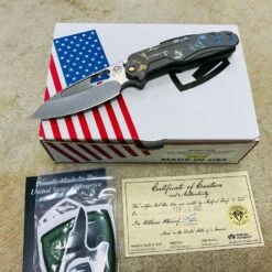 Medford Infraction S35VN 3.25" Tumbled Blade Pastel Rainbow Fade Birds Of Paradise Folding Knife Serial 110-127