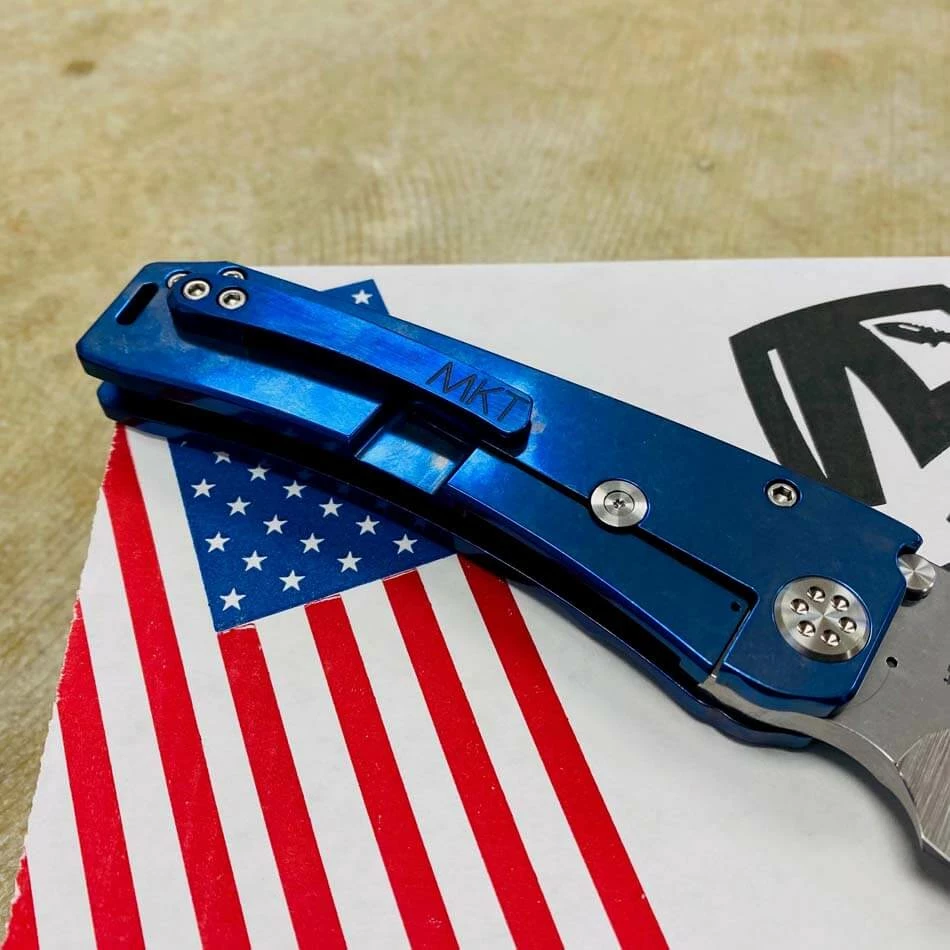 Medford Marauder S35V 3.75" Tumbled Drop Point Blue American Flag Knife 106-014 - Image 7