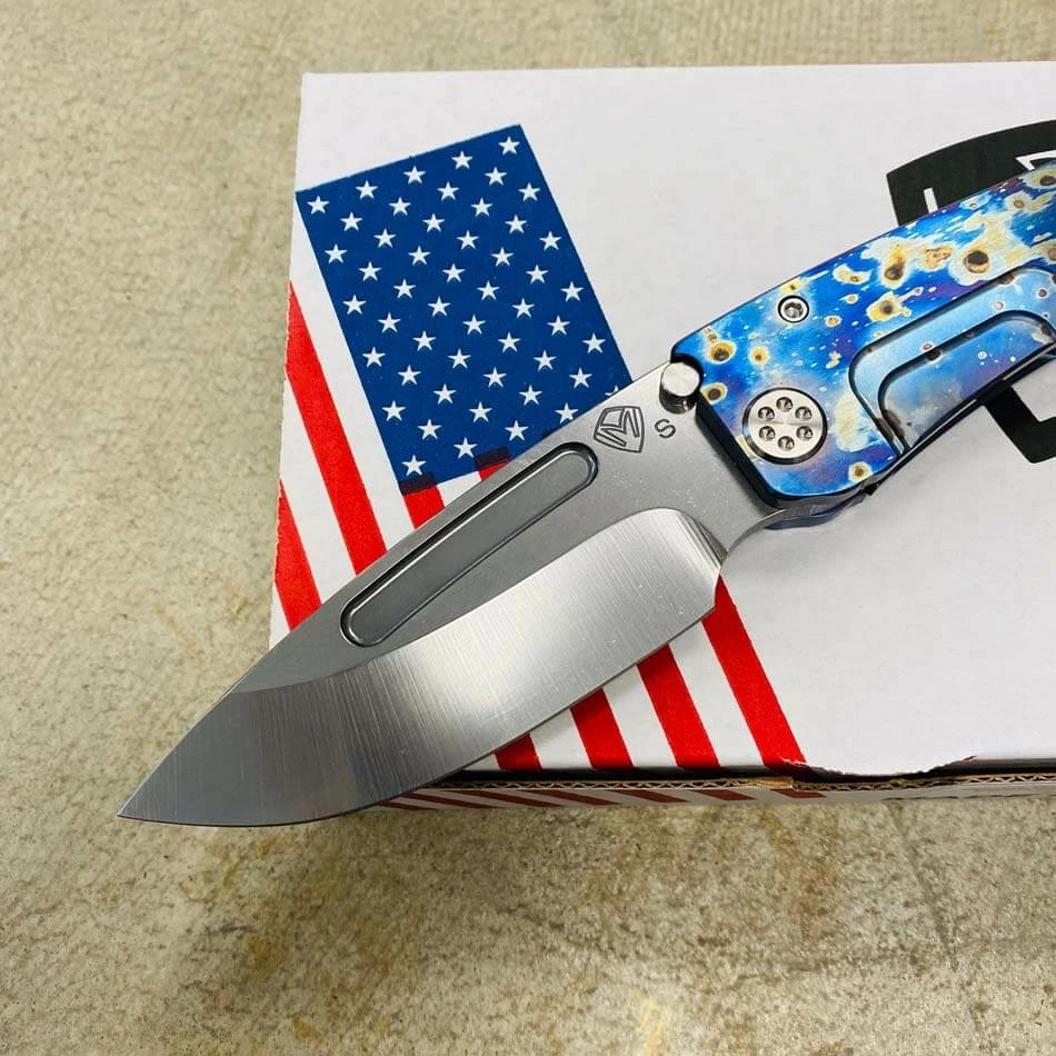 Medford Marauder H S35VN 3.75" Tumbled Drop Point Blade Faced And Flamed Galaxy Handle Knife Serial 205-043 - Image 3