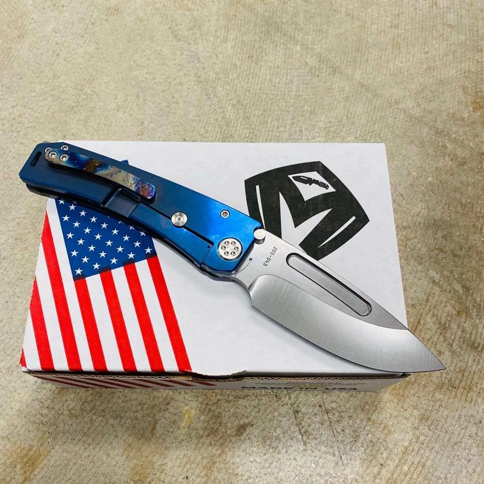 Medford Marauder H S35VN 3.75" Tumbled Drop Point Blade Faced And Flamed Galaxy Handle Knife Serial 205-043 - Image 5