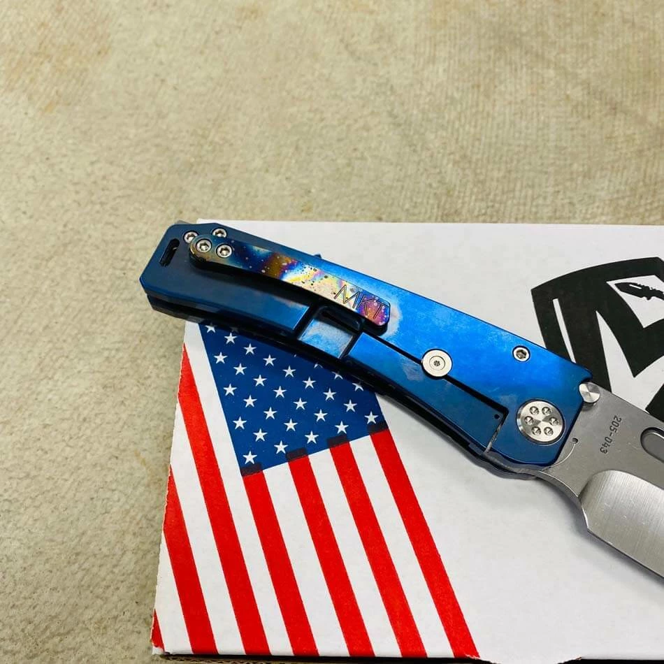 Medford Marauder H S35VN 3.75" Tumbled Drop Point Blade Faced And Flamed Galaxy Handle Knife Serial 205-043 - Image 7