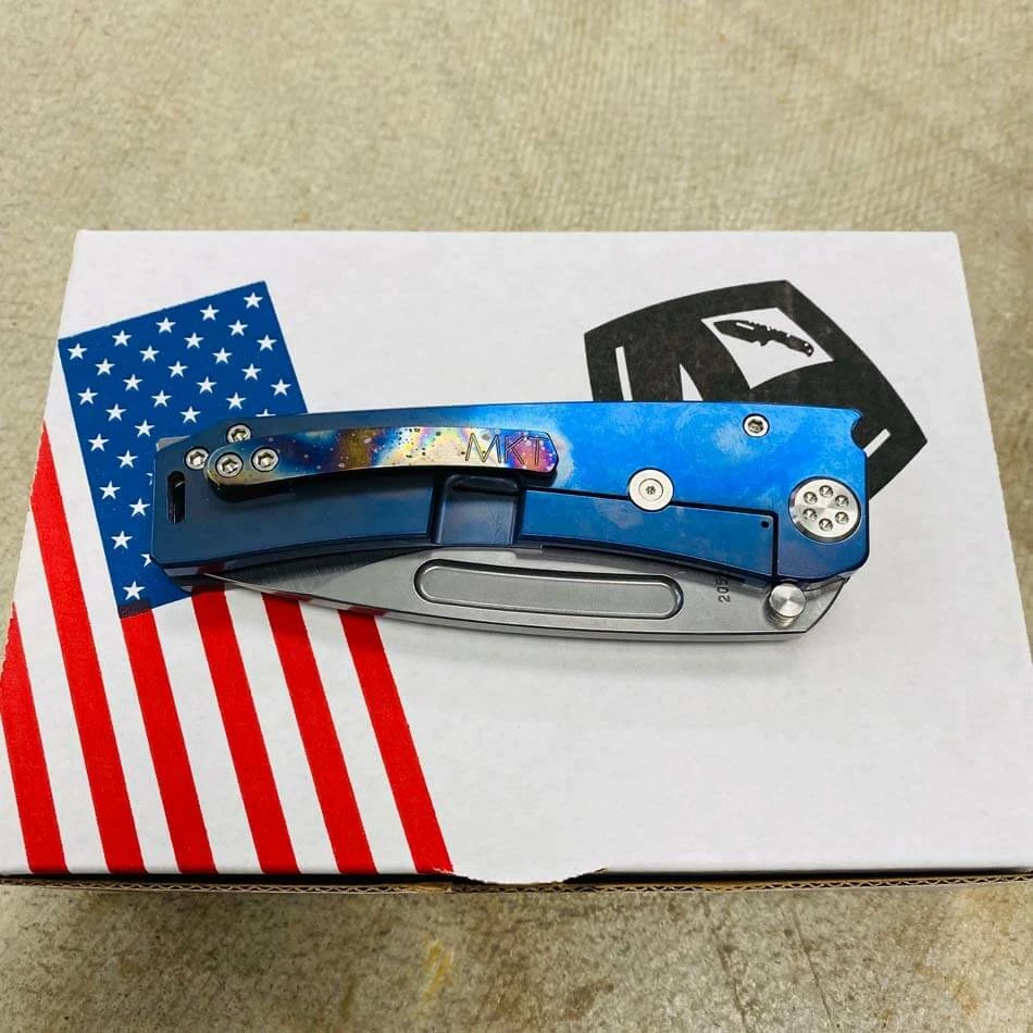 Medford Marauder H S35VN 3.75" Tumbled Drop Point Blade Faced And Flamed Galaxy Handle Knife Serial 205-043 - Image 9