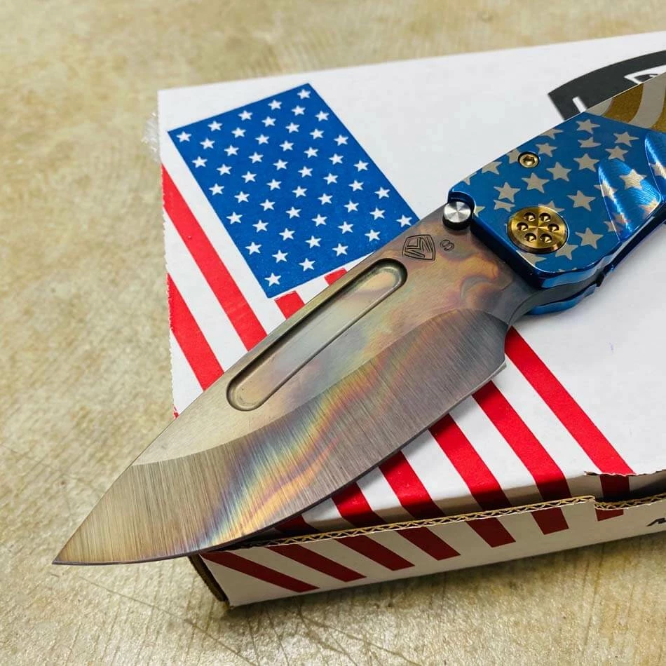 Medford Marauder S35V 3.75" VULCAN Drop Point American Flag Knife 106-105 - Image 3
