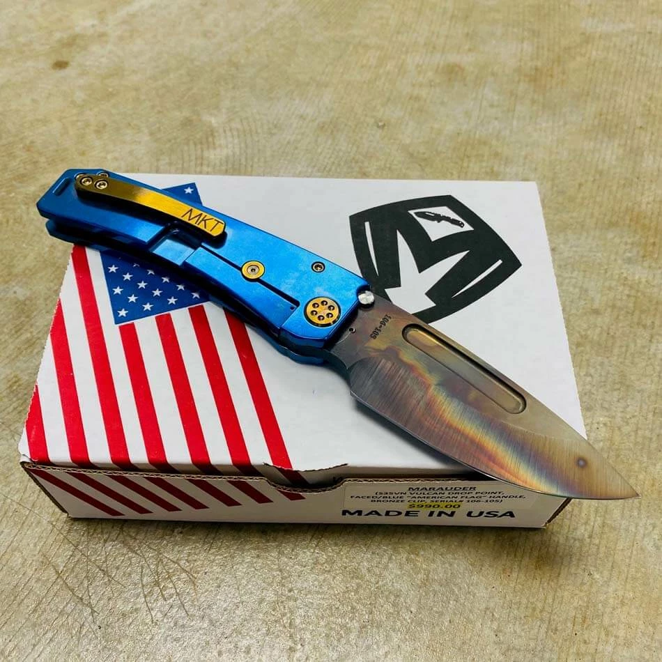 Medford Marauder S35V 3.75" VULCAN Drop Point American Flag Knife 106-105 - Image 5