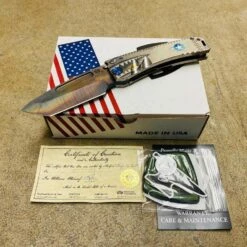 Medford Marauder S35V 3.75" Vulcan Tanto Tumbled Warthog Star And Bars Knife Serial 106-132