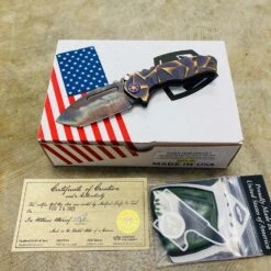 Medford Micro Praetorian T 3V 2.8" Vulcan Tanto Violet Bronze Stained Glass Brushed Pivots Knife 011-085