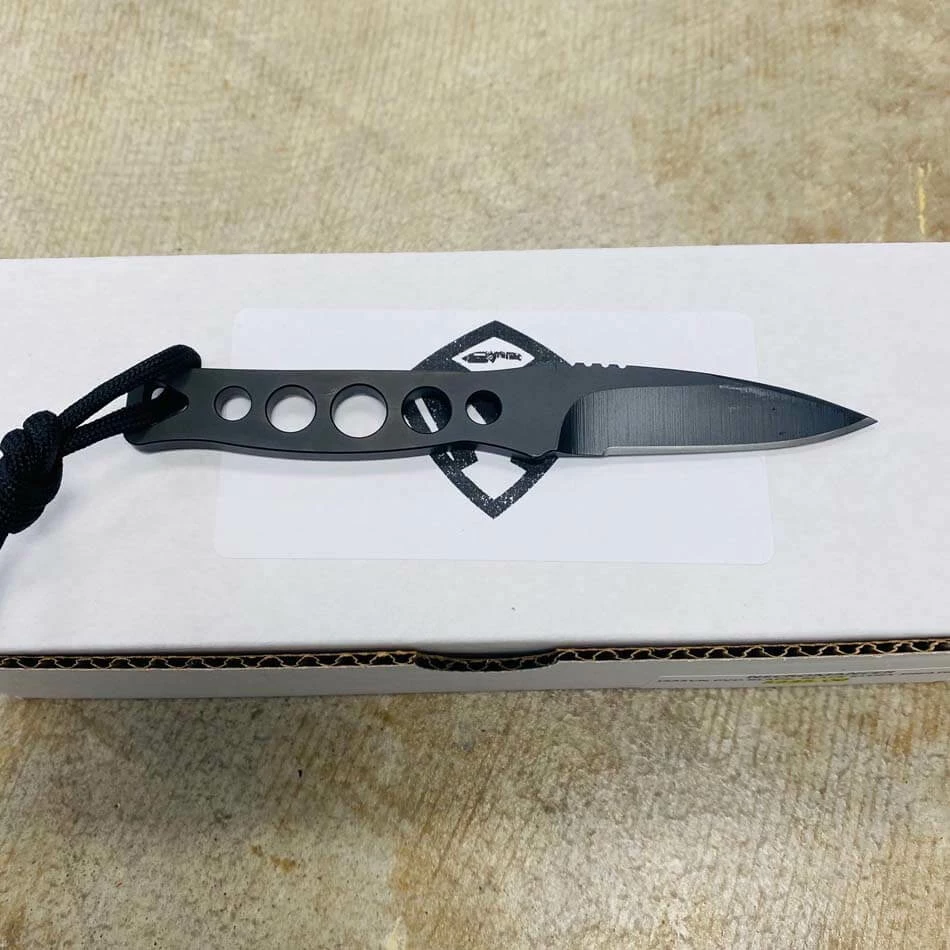 Medford Necromancer S35VN 2.25" PVD Blade Neck Knife With Black Kydex Sheath - Image 4