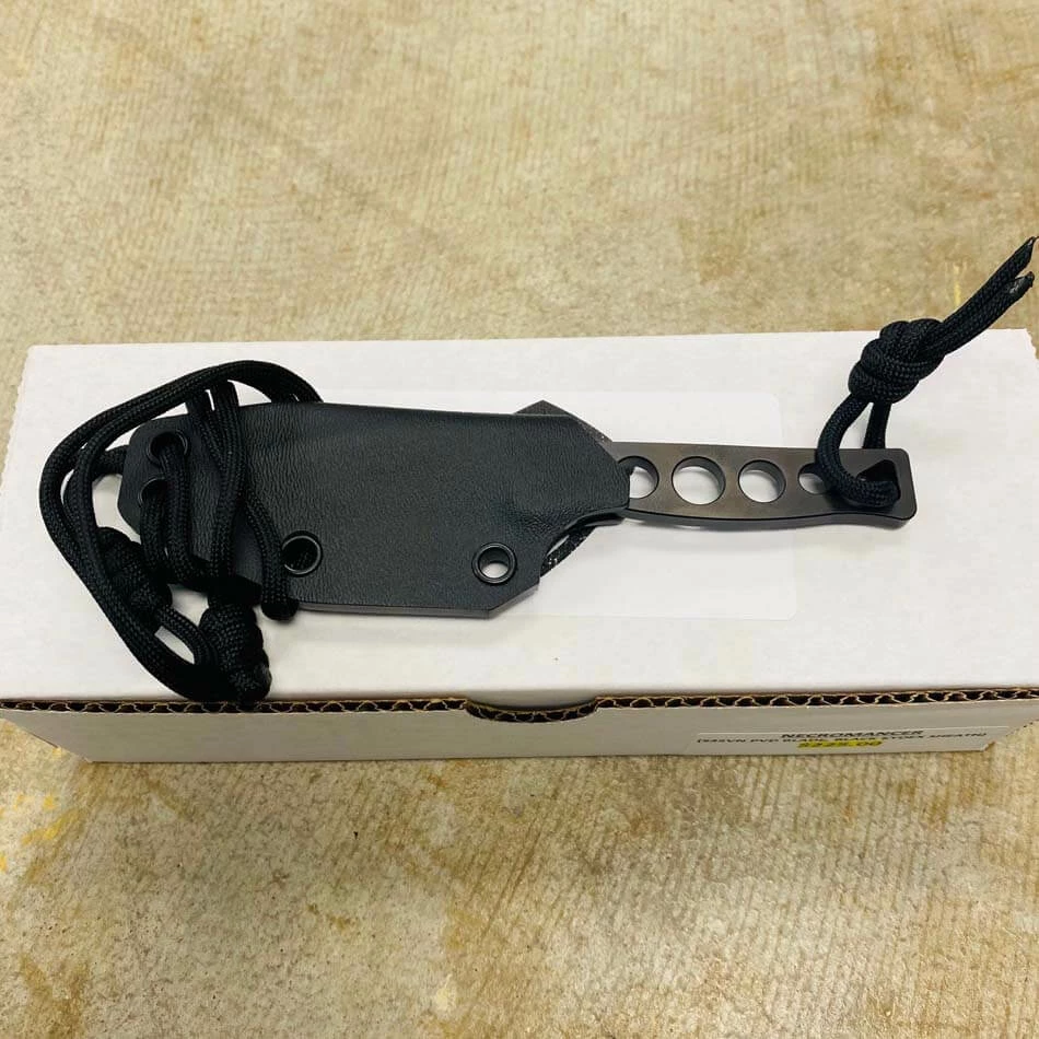 Medford Necromancer S35VN 2.25" PVD Blade Neck Knife With Black Kydex Sheath - Image 5
