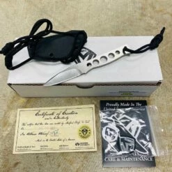 Medford Necromancer S35VN 2.25" Tumbled Blade Neck Knife With Black Kydex Sheath