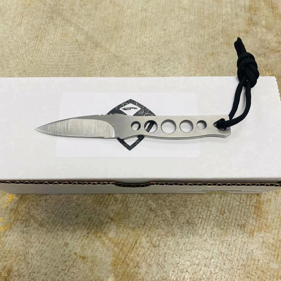 Medford Necromancer S35VN 2.25" Tumbled Blade Neck Knife With Black Kydex Sheath - Image 2