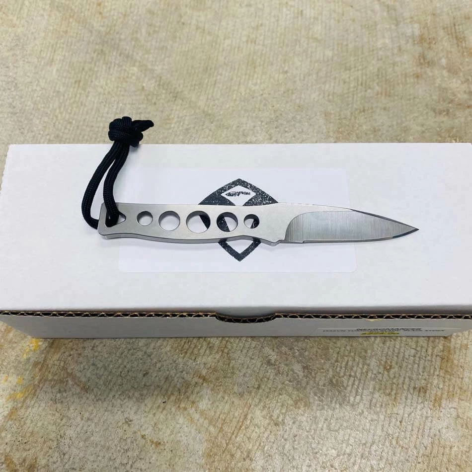 Medford Necromancer S35VN 2.25" Tumbled Blade Neck Knife With Black Kydex Sheath - Image 3