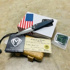 Medford Nosferatu Auto 3.5" S35VN Bead Blasted Blue Handles Folding Dagger Knife Flamed Clip 08-069