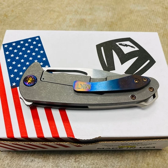 Medford On Belay S35VN Stainless Blade 4.125" Blade Star And Bars Rivets Knife Flamed Hardware Serial 94-064 - Image 9