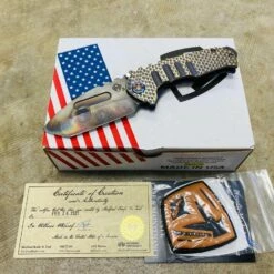 Medford Praetorian Genesis T 3V Vulcan 3.3" Tanto Violet Bronze Dragon Scale Handles Knife 06-093