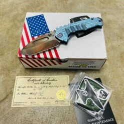 Medford Praetorian Genesis T S35VN Vulcan 3.3" Drop Point Aquamarine Water Ripples Knife 105-097