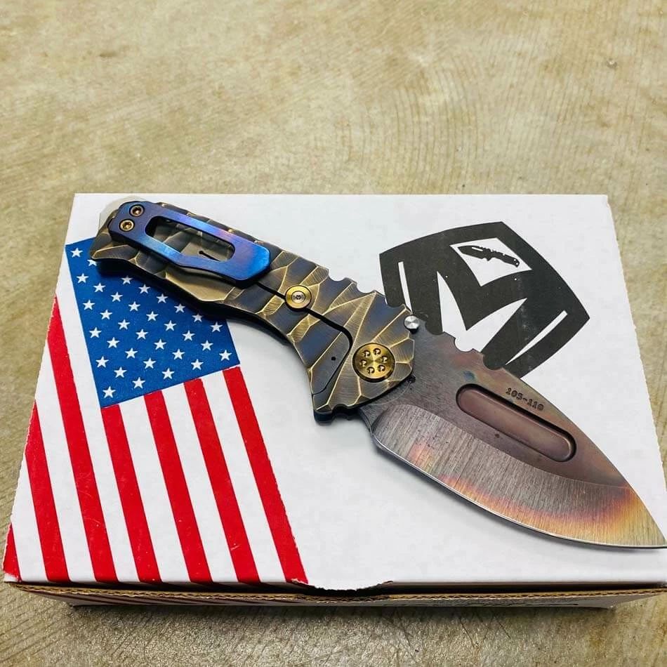 Medford Praetorian Genesis T S35VN Vulcan 3.3" Drop Point Bronze Twisted Predator Knife 105-110 - Image 5