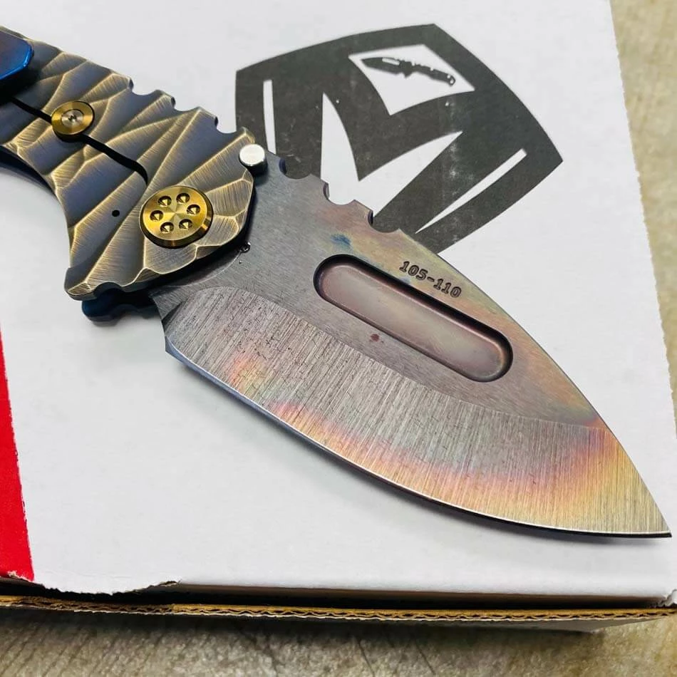 Medford Praetorian Genesis T S35VN Vulcan 3.3" Drop Point Bronze Twisted Predator Knife 105-110 - Image 6