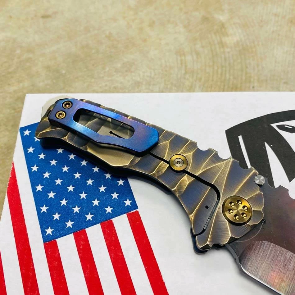 Medford Praetorian Genesis T S35VN Vulcan 3.3" Drop Point Bronze Twisted Predator Knife 105-110 - Image 7