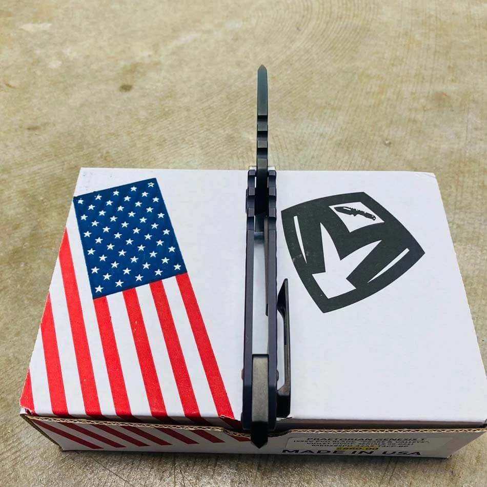 Medford Praetorian Genesis T S35VN PVD 3.3" Drop Point Blade Bronze Violet Peaks And Valleys Knife 99-021 - Image 8