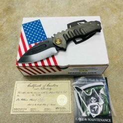 Medford Praetorian Genesis T S35VN PVD 3.3" Drop Point PVD Handles Bronze Hardware Knife 105-008