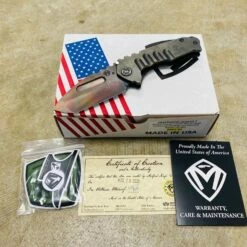 Medford Praetorian Genesis T S35VN Vulcan 3.3" Tanto PVD With Rose Copper Pinstriping Handles Knife 105-086